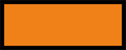 Orange ADR farlig gods tavle u/tekst - Selvklæbende vinyl (klistermærke) - 120 x 300 mm