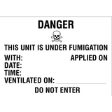Danger this unit is under fumigation - Faresedler