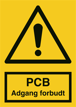 PCB adgang forbudt Advarselsskilt 400246PA4