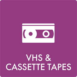 Affaldsskilt VHS & cassette tapes