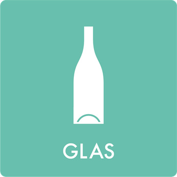 Affaldsskilt Glas Refleks alu. 240 x 240 mm AF0601RA240x240