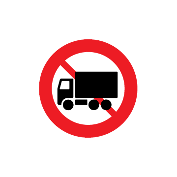 Lastbil forbudt - Reflekstype 3 - Ø 50 cm