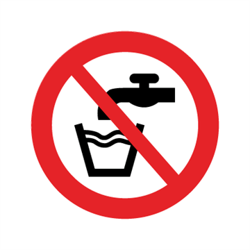 Ikke drikkevand - forbudsskilt - F152