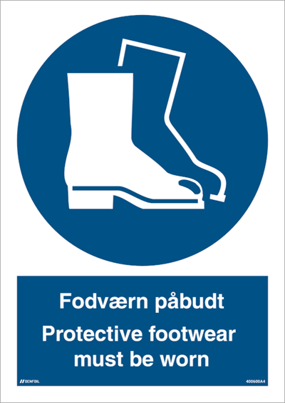 Billede af Fodværn påbudt - Protective footwear must be worn
