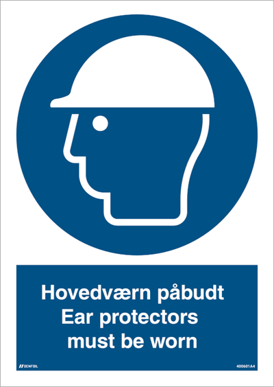 Billede af Hovedværn påbudt - Safety helmet must be worn