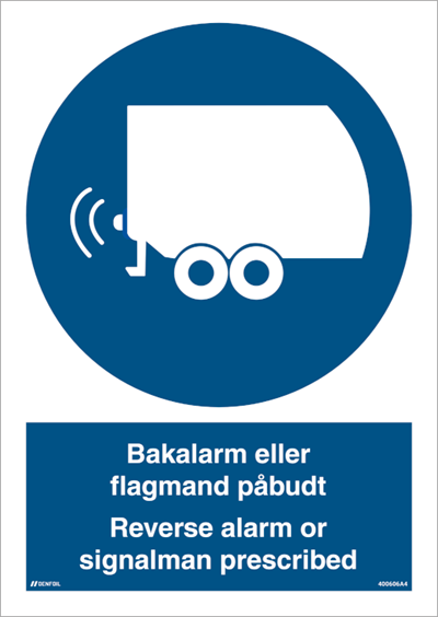 Billede af Bakalarm eller flagmand påbudt - Reverse alarm or signalman prescribed